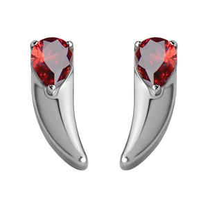 Piercing Corporal de Titanio F136, Labret de Titanio con Diente de Lobo y Piedra de Zirconia, de Titanio, para Hélix, Oreja, Labio, Biocompatible, para Bodas y Otras Ocasiones - Product Image 5