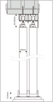 Produit phare : Quincaillerie de meuble de garde-robe, système de levage à fermeture amortie pour porte en aluminium, avec double amortisseur et rail pour vêtements