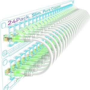 슬림 유연한 Cat6a 이더넷 패치 코드 10G 550MHz 28AWG 순수 구리 Cat6a UTP 네트워크 캐비닛 네트워크 캐비닛 패치 코드 네트워크 캐비닛 - Product Image 1