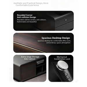 Scrivania Direzionale Moderna di Lusso con Doppi Armadietti e Serratura a Codice Meccanico <span class=keywords><strong>per</strong></span> Ufficio CEO e Dirigenti - Product Image 4