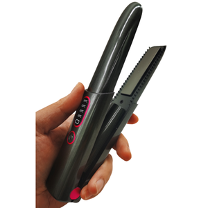 Wiederaufladbares Glätteisen 2-in-1 Rollentyp-C 4800mAh Kabelloses Mini-Haarglätter Tragbarer Schnurloser Lockenstab für Trockenes und Nasses Haar - Product Image 3