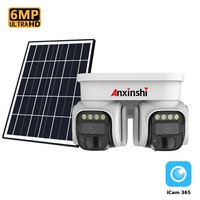 Nouvelle caméra solaire sans fil 4G à double objectif et double PTZ, 360 degrés sans angle mort, recharge solaire, caméra intelligente étanche