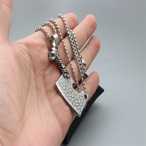 Collar con colgante de calavera de acero inoxidable, joyería de regalo de moda unisex - Product Image 2