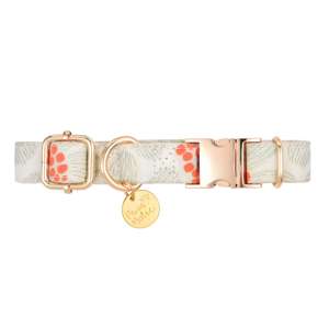 Collier pour chien de taille M, design élégant et luxueux, en coton, confortable, léger, personnalisé, durable, imprimé avec des motifs lumineux - Product Image 2