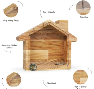 Nom personnalisé <span class=keywords><strong>tirelire</strong></span> en bois pour enfants bébé boîte à monnaie <span class=keywords><strong>tirelire</strong></span> personnalisé anniversaire baptême cadeau économies durables - Product Image 4
