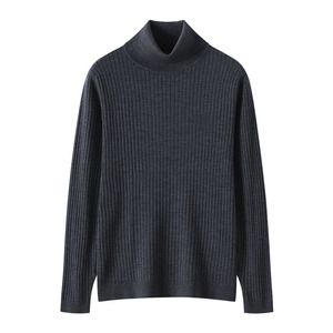 <span class=keywords><strong>Pull</strong></span> à <span class=keywords><strong>col</strong></span> <span class=keywords><strong>roulé</strong></span> à rayures en laine mérinos 100% pour <span class=keywords><strong>homme</strong></span> - Product Image 2