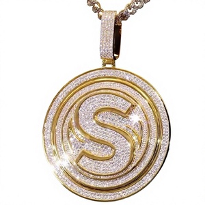 Pendentif Visage de Jésus en Or Massif 18K AMBER JEWELS, Plaqué Or, Diamants Naturels Certifiés IGI Taille Brillant, Style Hip-Hop Unisexe - Product Image 1