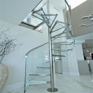 Escaleras <span class=keywords><strong>de</strong></span> Caracol Modernas <span class=keywords><strong>de</strong></span> <span class=keywords><strong>Madera</strong></span> Personalizadas Ace con Peldaños <span class=keywords><strong>de</strong></span> Vidrio, <span class=keywords><strong>Escalera</strong></span> <span class=keywords><strong>de</strong></span> Caracol Metálica para Interiores y Exteriores - Product Image 5