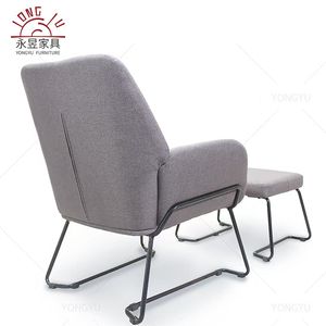 Đương đại phong cách màu xám bông vải phòng chờ ghế Ottoman thiết lập hiện đại thời trang ghế bành giọng ghế + Ottoman phòng khách - Product Image 4