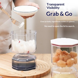 Pot à cornichons en plastique hermétique avec séparation sec/humide, forme sablier, pour légumes marinés, usage domestique, vente en gros, produit transfrontalier TikTok - Product Image 2
