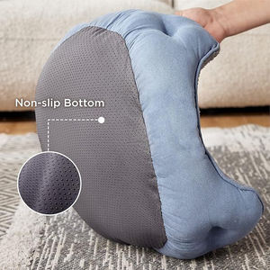 Fabrikant Luxe Lichtblauwe Sherpa Rond Huisdier <span class=keywords><strong>Bed</strong></span> Wasbaar Zacht Antislip Kalmerend Hondenbed Met Afneembaar Slaapkussen - Product Image 6