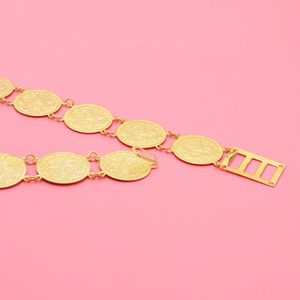 Nouvelle arrivée, chaîne de taille européenne, sexy, creuse, avec pendentif en forme de pièce de monnaie, en alliage de zinc doré, chaîne de corps ethnique personnalisée, <span class=keywords><strong>ceinture</strong></span> - Product Image 6