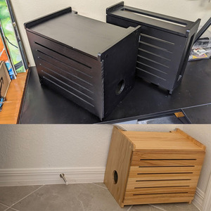 Grande boîte de rangement pour routeur sans fil en bois massif, organisateur de routeur WiFi mural, étagère de rangement pour câbles électriques, boîte de blindage - Product Image 4