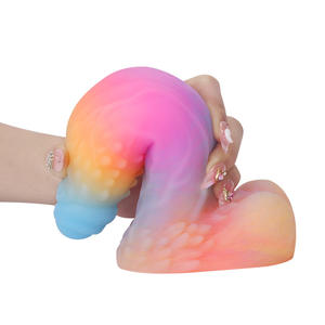 Magic Dragon Luminous Soft Dildo Alien Shaped <span class=keywords><strong>Bai</strong></span> <span class=keywords><strong>Ze</strong></span> Masturbador femenino Sexy Anal Plug 100% Impermeable Gay Sex Toy - Product Image 5