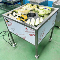 Multifunctionele Cassave- en Aardappelwafelsplitsende, -snijdende en -scheidende machine, fruit-, sinaasappel-, citroen- en appelscheidingsmachine met transportband
