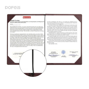 Hợp Đồng Công Ty Kinh Doanh Ghi Chú/Giấy Chứng Nhận Vé Tài Liệu Túi Pu Ký A4 Thư Mục Tệp - Product Image 3