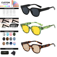 Neue Runde Sonnenbrille Günstiger Preis Unisex Europäisch-Amerikanischer Stil UV400-Schutz Luxuriöse Trendige Individuelle Logo-Brillen für Männer und Frauen