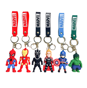 Portachiavi in Gomma 3D a Forma di Supereroi dei Cartoni Animati, Ecologici e Impermeabili, con Personaggi come Spider-<span class=keywords><strong>Man</strong></span>, Capitan America e <span class=keywords><strong>Iron</strong></span> <span class=keywords><strong>Man</strong></span> - Product Image 1