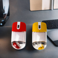 2020 Mouse Komputer Gaming Mewah Terpopuler Lucu Terkecil Nirkabel USB Bertenaga Baterai Akrilik Tahan Air Bentuk Oval Hewan