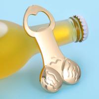 Abridor de Botellas de Cerveza con Forma de Pene, Creativo y Divertido, de Metal Dorado, Recuerdos para Despedida de Soltera, Regalos para Invitados