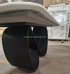 Hot Bán 8 Từ Thiết Kế Hình Chữ Nhật Bàn Ăn Bướm Hình Dạng Cơ Sở Bàn Ăn 6 8 10 Chỗ Ngồi Thiêu Kết Đá Bàn Ăn - Product Image 5