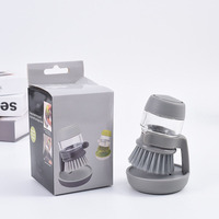 Brosse de nettoyage avec distributeur de savon, 3 en 1, grille multifonctionnelle de cuisine en Nylon, canapé en Silicone, brosse de nettoyage