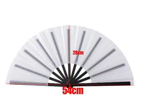 Abanico Plegable de Plástico Grande de 33 cm, Personalizado, Colorido, para Kung Fu, Festivales, Baile, Regalos - Product Image 5