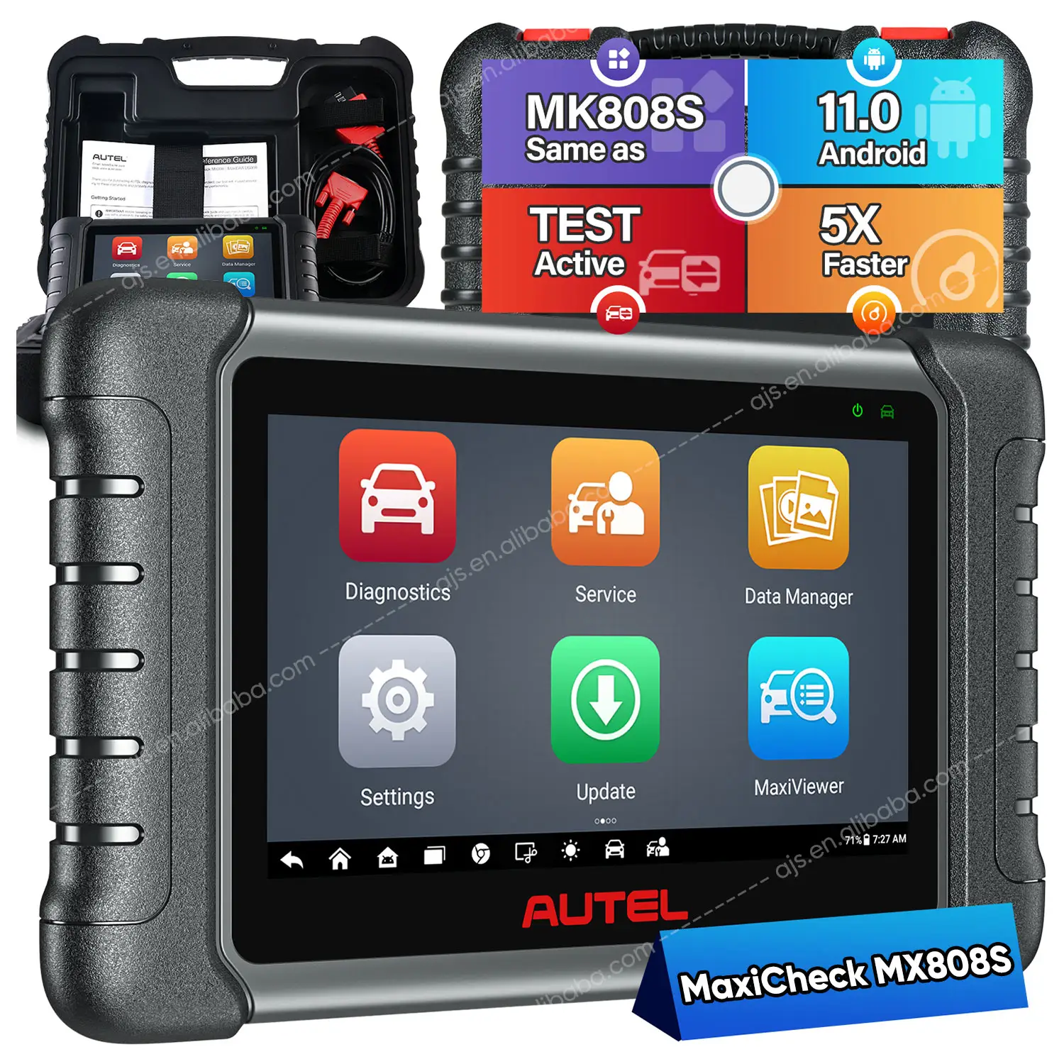 Autel MaxiCheck MX808 MX808 alat diagnostik pemindai OBD2 Universal mobil penguji baterai otomatis Sensor TPMS kendaraan profesional