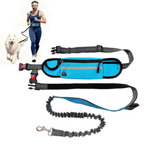 Set Guinzaglio per Cani Multifunzionale Regolabile a Mani Libere per Sport all'Aperto con Marsupio Impermeabile in Nylon per Corsa - Product Image 1