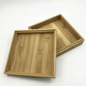 Custom Logo Wooden Bamboo Handmade Gift Box With Lid