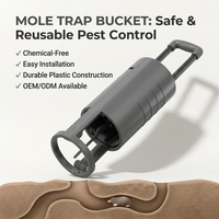 ANTOUR Piège à taupes tunnel en plastique ABS haute résistance, écologique, léger et réutilisable pour extérieur, répulsif pour rongeurs
