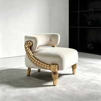 Fauteuil de Luxe Moderne et Design, Chaise Longue Confortable pour Salon, Chambre et Hall d'Hôtel/Appartement