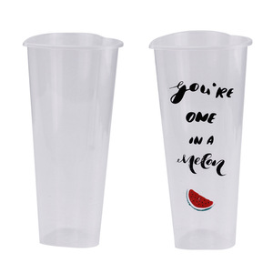 Usa e getta PP creativo a forma di <span class=keywords><strong>cuore</strong></span> 700ml tè al latte succo di frutta cola tazza di plastica - Product Image 4