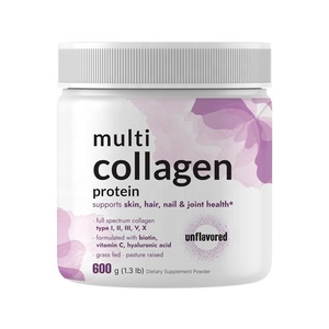 Keto Paleo Unflavored 5 Type I II III V X Multi Collagen <strong>Protein</strong> Powder with Biotin Vitamin C Hyaluronic Acid