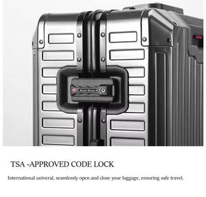 Equipaje combinado TSA <span class=keywords><strong>de</strong></span> aluminio puro <span class=keywords><strong>Maleta</strong></span> <span class=keywords><strong>de</strong></span> 20 24 26 29 pulgadas con ruedas giratorias y equipaje <span class=keywords><strong>de</strong></span> <span class=keywords><strong>mano</strong></span> personalizado metálico - Product Image 2