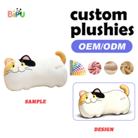 BIPU Calico Cat Plush Hug Pillow Low MOQ Wholesale Filled PP Cotton Long Shape Stuffed Pillow for 0-24 Months Party Use