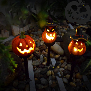 Dd1965 ngoài trời không thấm nước năng lượng mặt trời Vườn thắp sáng Led trang trí nội thất 3D sọ vườn đèn lồng Pathway Halloween bí ngô Cổ Phần đèn - Product Image 2