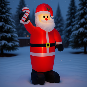 Babbo Natale Gonfiabile da 1,2 Metri con Luci LED per Decorazione Esterna Natalizia - Product Image 2