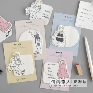creative memo pad paper custom kawaii can tear eco friendly students die cut sticky notes for girls