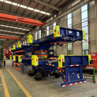 Semi-remorque squelette professionnelle de 40 pieds, 3 essieux, châssis porte-conteneurs, triple chargement, capacité de 40 000 kg, camion de transport robuste