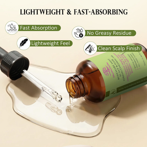 Huile capillaire naturelle à base de romarin et de menthe pour la croissance des cheveux, traitement réparateur du cuir chevelu à la biotine et aux peptides, <span class=keywords><strong>sans</strong></span> <span class=keywords><strong>paraben</strong></span> ni <span class=keywords><strong>sulfate</strong></span>, huile essentielle - Product Image 6
