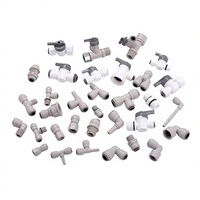 Raccord rapide 1/4'' 3/8'' pour tuyau d'aquarium à osmose inverse, surface lisse, raccord de tuyau d'eau en plastique, technique de moulage
