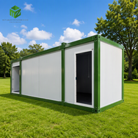 Maison conteneur préfabriquée mobile abordable de 20 pieds, 2 chambres, style contemporain, détachable et portable, pour appartements et hôtels