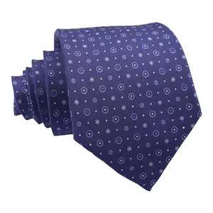 Gravata de seda com 7 dobras estampada masculina personalizada