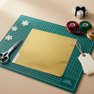 Feuilles de papier métallisé laminé en aluminium souple de qualité alimentaire, imprimées avec un logo en relief, avec un dos en papier métallisé, alliage 8011/1235/8006 - Product Image 5