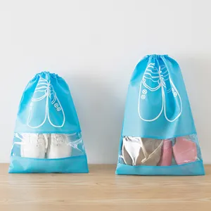 Özel baskılı mini küçük çevre dostu çevre alışveriş yeniden kullanılabilir olmayan dokuma ayakkabı ipli çanta
