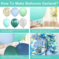 Kit d'arche de ballons personnalisés en gros sur le thème des requins et de l'océan, guirlande de ballons pour décorations de scène de fête d'anniversaire sur le thème marin