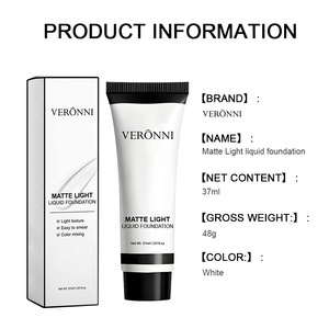 Fond de Teint Liquide Teinté Hydratant VERONNI – Résistant à l'Eau, le Choix <span class=keywords><strong>des</strong></span> Maquilleurs Professionnels pour Estomper les Teintes Foncées - Product Image 5