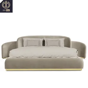 高品质豪华大床独特弧形床架意大利设计独特创意床