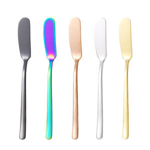 Couteau à fromage et à beurre à long manche en acier inoxydable 304 avec spatule métallique, personnalisable avec logo, vente en gros Syh1211 - Product Image 6
